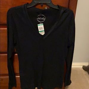 Black long sleeve top